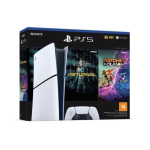 Console PlayStation 5 Slim Sony, SSD 1TB, Edição Digital, Com Controle Sem Fio DualSense, Branco + 2 Jogos Digitais - 1000038914 - PS5 / Playstation 5