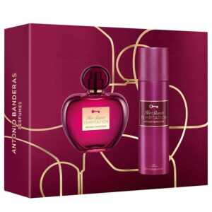 Coffret Banderas Her Secret Temptation Kit - Perfume Feminino EDT + Desodorante Spray - Kit de Perfume