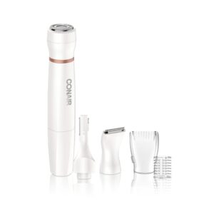 CONAIR Depilador Feminino Aparador Facial e Corporal All-In-One - 5 Acessórios, Sem Fio, Pilha