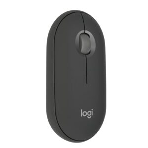 Mouse sem fio Logitech Pebble 2 M350s com Clique Silencioso, Design Slim Ambidestro, Conexão Bluetooth e Pilha Inclusa - Grafite