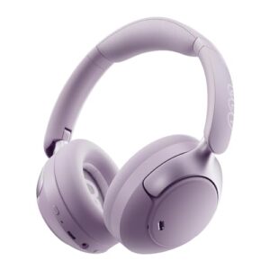 QCY H3 PRO ANC Fone de Ouvido Bluetooth, Headphone ANC Adaptáveis, Cancelamento Ativo de Ruído de 50 dB, Áudio sem fio de Alta Resolução LDAC, 55 Horas de Reprodução, Preto (Roxo)