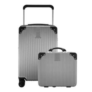 Kit Mala de Bordo Gladiador Wide E1 ABS 10kg TSA com Frasqueira (Cinza)