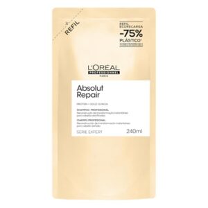 L’Oréal Professionnel | Absolut Repair Shampoo Refil | Com Proteína e Quinoa Dourada para cabelos danificados e secos | SERIE EXPERT | 240ml
