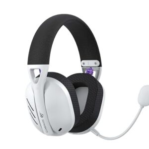 Fone de Ouvido Headset Gamer Havit Fuxi-H3 White Black, Com Fio e Sem Fio, Wireless 2,4GHz, Bluetooth, Cabo USB-C, Cabo 3,5mm. Surround, Baixa Latência, Quad-Mode