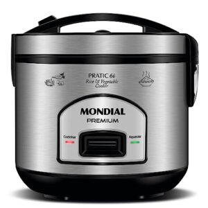 Panela Elétrica de Arroz, Mondial, Preto/Inox, 500W, 110V - PE-43-6X