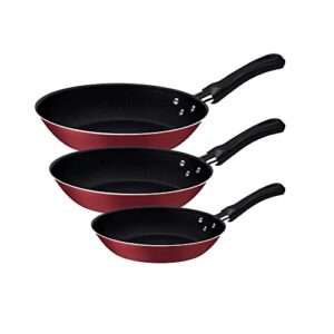 Tramontina JOGO DE FRIGIDEIRAS 3PCS CARIBE VERMELHO - SORTIDOS DE ALUMINIO COM REV ANTIADERENTE
