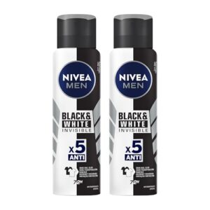Kit NIVEA Desodorante Aerosol Men Black&White Invisible - 2 unidades