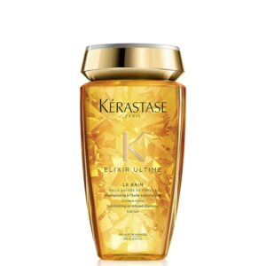 Kérastase Shampoo Elixir Ultime Le Bain, Todos os tipos de cabelos, Nutrição, brilho, Mix de 4 Óleos Preciosos, 250 ml