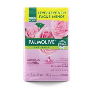Sabonete em Barra Palmolive Naturals Nutrição Cremosa Leite e Pétalas de Rosa 85g