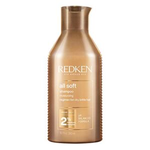 Redken Shampoo All Soft | Para Cabelos Secos e Quebradiços | Proporciona Maciez Intensa e Brilho | Com Óleo de Argan | 300ml
