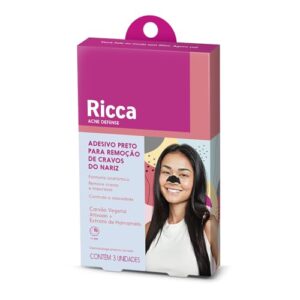 Ricca Adesivo Preto Para Remoção de Cravos Do Nariz Acne Defense
