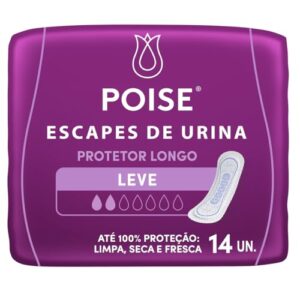 Poise® Protetor Diário para Escapes de Urina Longo Leve 14un