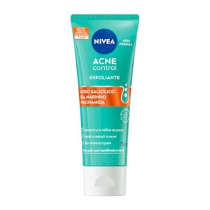 NIVEA Esfoliante Facial Acne Control 75ml - Controla a oleosidade, ajuda a desobstruir os poros, remove células mortas, reduz a vermelhidão da acne, não resseca e nem agride a pele