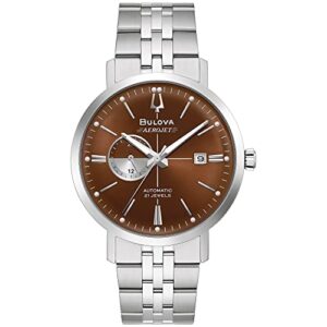 Bulova Relógio Masculino Aerojet Cronógrafo Automático Mostrador Marrom 96B375