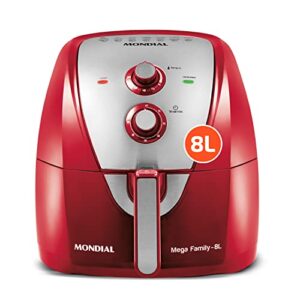 Fritadeira Sem Óleo Air Fryer 8L, Mondial, Vermelho/Inox, 1900W, 127V - AFN-80-RI