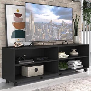 Rack para Tv 75" com Rodízios Jazz Multimóveis Mp1015 Preto