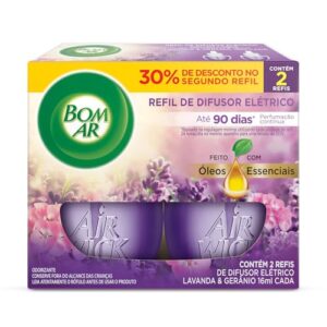 Air Wick Bom Ar - Refil Difusor Elétrico Lavanda Embalagem Promocional.