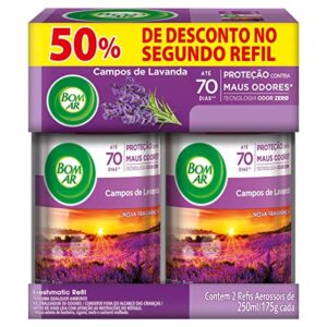 Aromatizador de Ambiente Bom Ar Automático Aerossol Freshmatic Refil na 2ª Unidade Campos de Lavanda