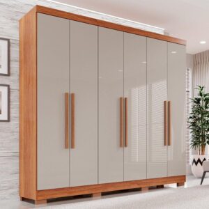 Guarda-roupa Casal 6 Portas 2 Gavetas França - Espresso Móveis - Guarda-Roupa / Roupeiro