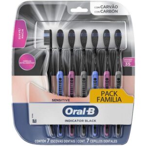 Escova de Dente Oral-B Indicator Black 7 Unidades - Escova de Dentes