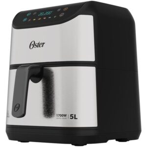 Fritadeira Elétrica sem Óleo/Air Fryer Oster OFRT930 Inox e Preto com Timer Inox 5L - Fritadeira sem Óleo / Air Fryer