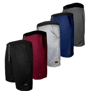 Kit 5 Bermuda Moletom Masculina Original 100% Algodão (GG)