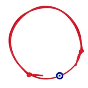 Pulseira Olho Grego Fio Vermelho Amuleto da Sorte e Proteção Ajustável - Bracelete com Simbolismo de Energia Positiva para Homens e Mulheres Legítima Zentty® (Red)