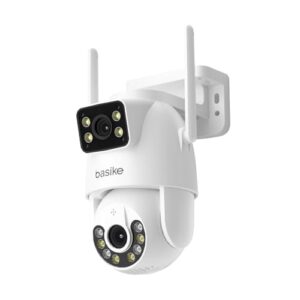 Câmera de Segurança 4K para Telhado Externo, Rastreamento de Pessoas, 8x Zoom, Controle Wi-Fi, Visão Noturna, Rotação 355°/90°, Áudio Bidirecional, Armazenamento em Nuvem/TF-(CAM0002)