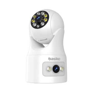 Basike Câmera de Segurança, Wi-Fi 360º, 1080p Full HD, Visão Panorâmica e Detecção Humana-4MP, Monitoramento Inteligente, Áudio Bidirecional, Ideal para Residências e Empresas