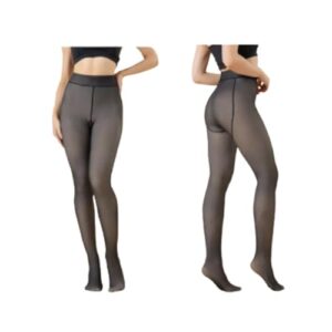 Meia Calça Translucida Térmica Forrada De Pelúcia Super Quente Com Pé Marca Appari