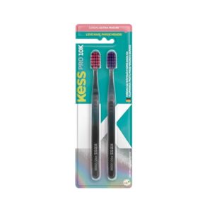 KESS Pack com 2 Escovas Dentais Pro 10K Extra Macias