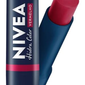 NIVEA Hidratante Labial Hidra Color 2 em 1 Vermelho 4,8g
