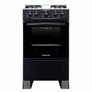 Fogão Atlas 4 bocas preto com forno limpa fácil Coliseum Plus - Forno 50l