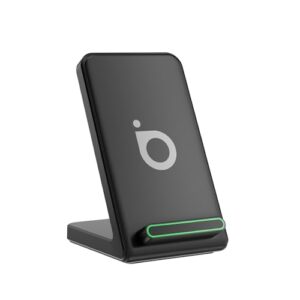 Basike Carregador Sem Fio, 15W Estação de Carregamento Rápido, Compatível iPhone16,15,14,13,12,11 (Pro, Pro Max)/XS/XR/XS/X/8(Plus) (Preto)