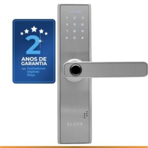 Fechadura Digital de Embutir com Biometria, Elsys, ESF-DE2000B, Prata - Abertura via Biometria e Senha Numérica