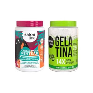 Salon Line, Kit Duplinha Perfeita, Vegano - Para Cabelos Ondulados, Cacheados e Crespos, 1 kg