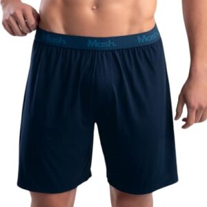 MASH Samba Canção Bermuda Modal Mash Masculina Casual Confortável, Azul Marinho, M