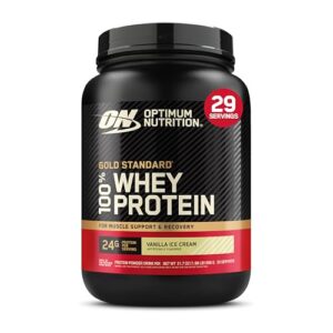 100% Whey Protein Gold Standard (909g) - Sabor Vanilla Ice Cream, Optimum Nutrition