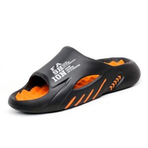 BEMMY Chinelos Leve Nuvem Confortável Massagem Slide,Chinelos de massagem para homens e mulheres, sapatos de praia EVA (Preto 44/45)
