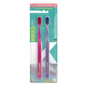 Kess Pack Com 2 Escovas Dentais Pro Extra Macias