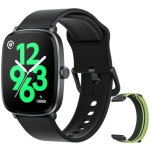 HAYLOU RS5 Smartwatch,2.01"AMOLED Display Bluetooth Telefone Chamada Relógio Inteligente para Homens e Mulheres,Duas Alças,Assistente de Voz,IP68,Compatível com iOS e Android