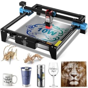 Twotrees TTS-10 Pro Máquina de gravação a laser, gravador a laser de diodo de 10.0000 mW, roteador CNC para couro, madeira, máquina de corte de metal