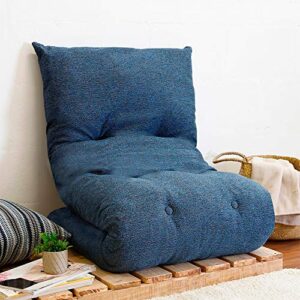 Futon Colchonete Dobrável De Espuma Solteiro Azul