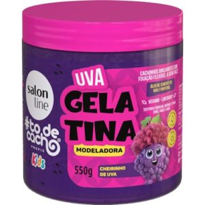 Salon Line, Gelatina Modeladora, #TodeCacho Kids, Uva, Vegano - Para Cabelos Ondulados, Cacheados e Crespos, 550g