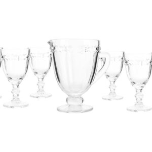 Conjunto de Jarra 1,1L e Copos 330ml de Vidro Haus Libélula Empire 7 Peças - Acessórios para Servir
