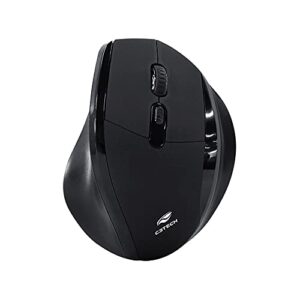 C3Tech Mouse sem fio Preto M-W120BK - formato ergonomico projetado para oferecer conforto, com 6Botoes, ate 1600DPI ajustavel, WIFI