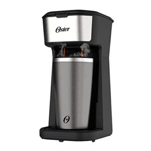 Oster Cafeteira 2Day Inox 2 em 1 com Copo Térmico, 110V, Preto/Inox, 600W, OCAF200