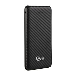 I2GO, Carregador Portátil (Power Bank) 10000mAh, 2 Saídas USB + 1 Saída/Entrada USB-C, Preto, i2GO Plus
