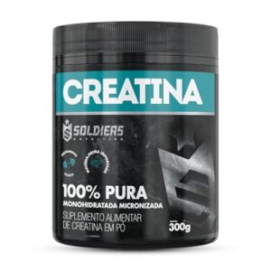 Creatina Monohidratada Pote 300g - 100% Pura Importada - Soldiers Nutrition