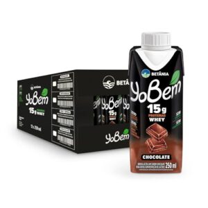 Pack YoBem Bebida Proteica Chocolate 15g de Proteínas Whey - 12 Unidades